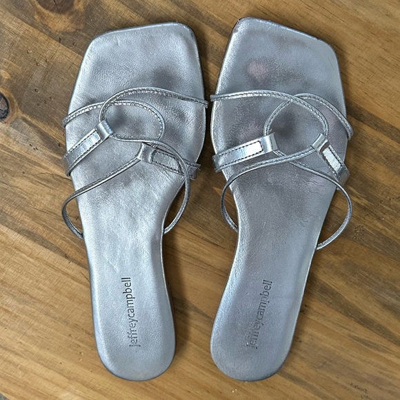 Jeffrey Campbell Y2K Metallic Sandals size 7 - Picture 1 of 7